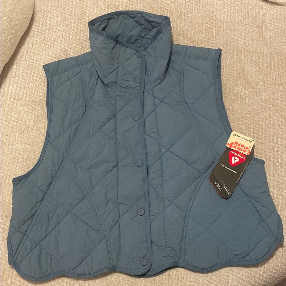 FP Movement by Free People Blue Quilted Vest
